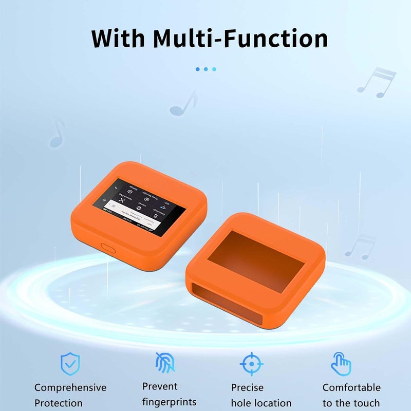 NOUKAJU Case for NETGEAR Nighthawk M6/M6 Pro, Silicone Protective Case,Drop-Proof,Scratch-Proof,Shock-Proof,Protective Cover for NETGEAR Nighthawk M6 Pro Mobile Hotspot (Orange) - Image 2